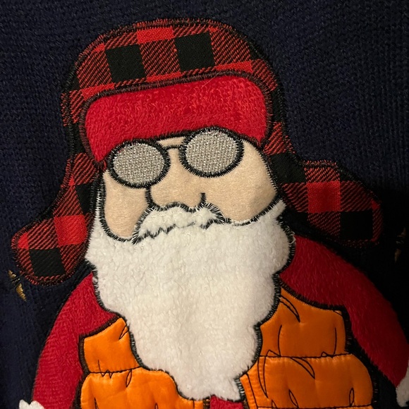 Men's Jolly Sweaters Hunting Santa‎ "UGLY" Christmas Sweater Acrylic Size Medium - Picture 5 of 6